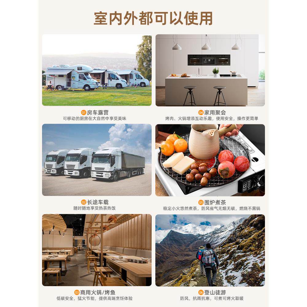 红日户外卡式炉红外线防风便RXY携式外猛省气野家火用烤露营火锅