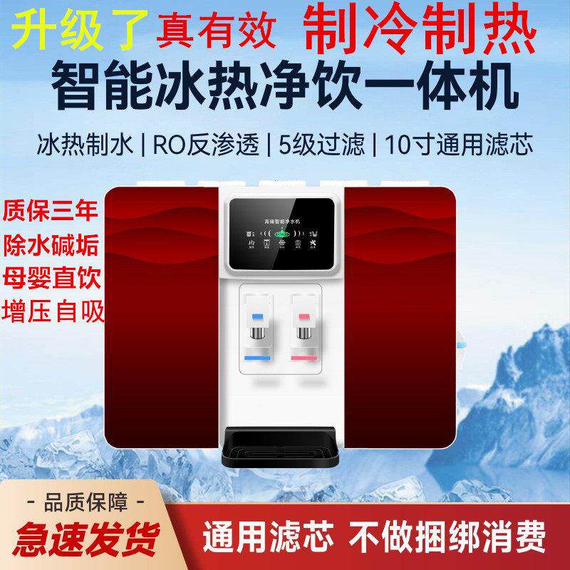 过滤五XF-RO100级制冷加热体机净水r器家用直饮o一反渗透器厨房挂