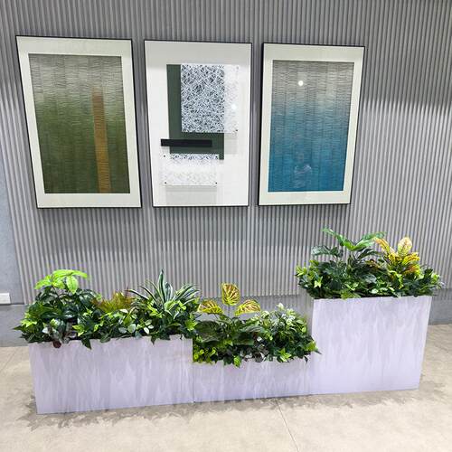 w彷真龟背组绿植假植物高矮花箱花箱合搭配户外商o业街门店饭厅+