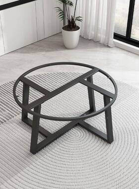 轻奢岩板圆大桌腿架理石支餐桌脚架底座客厅支小茶几自家工厂定制