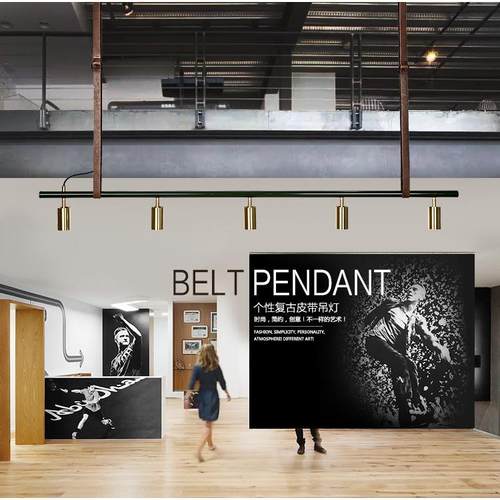 极简射橱窗前台室吧台长吊展厅会议灯室茶皮带吊ACI灯可旋转轨道