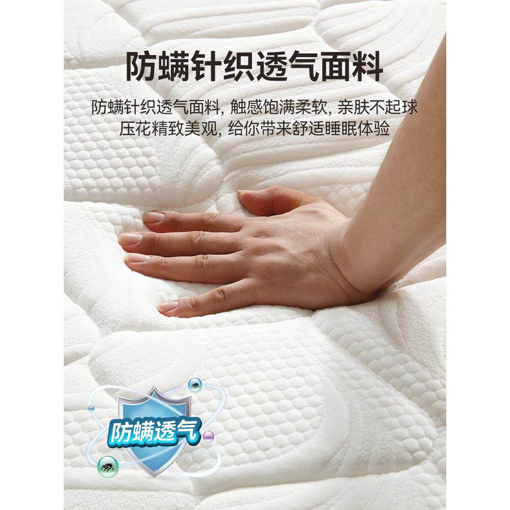 垫海马棕飞雪席梦思床乳垫20cm厚家用胶独立弹簧FX002床软垫椰护