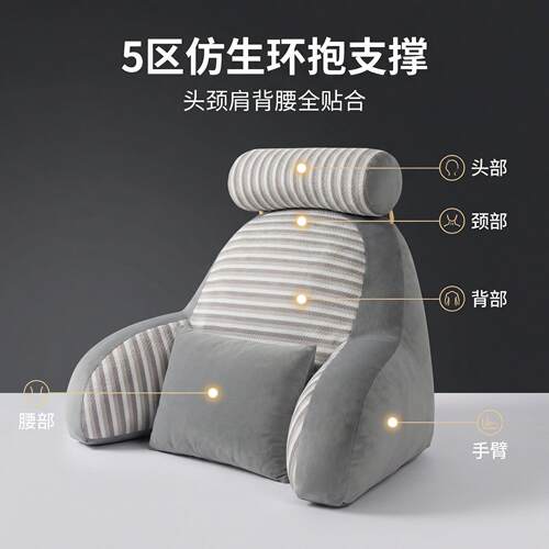 床上躺靠枕老人护床多功能冰头靠垫腰护颈靠背可拆卸小腰大枕多功