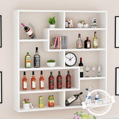简约kk8889现代酒架红酒架壁店挂式家用厅墙式上悬饭挂酒柜商装饰