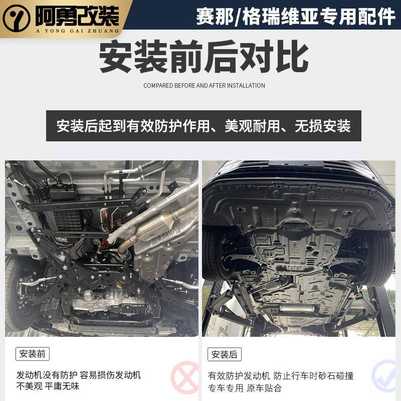 件适赛那发盘动机护板用改装塞纳塞那护板下护板格瑞维亚底防护板