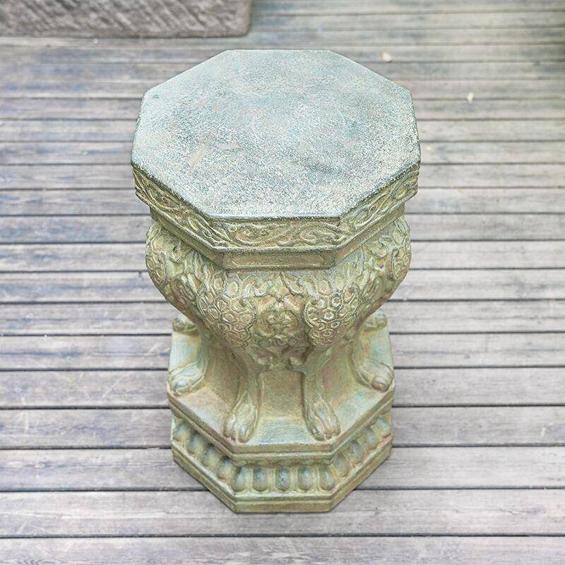 水磨新坊式庭院人smf-bjsg造石鼓石墩阳花园布置中盆景花盆底台座