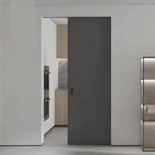 幽灵门推拉门折叠隐形门卧室门口袋门移门实木隔断门无轨道推拉门