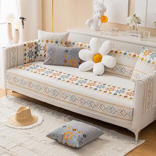 简沙约发垫四季通A26罩用防滑皮沙发套北欧时尚雪巾尼尔坐垫靠背