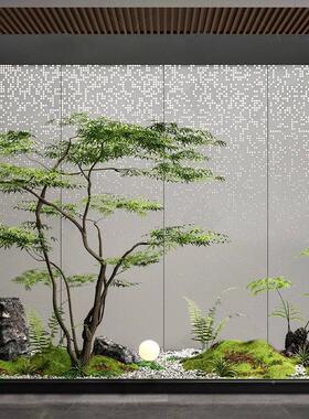 高彷装真KES135绿色植物枫树窗景观鸡爪端槭造景商场茶舍橱软假树