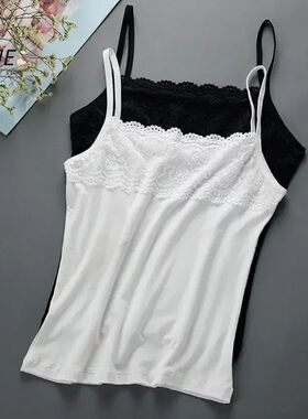 Lace patchwork slim fitting suspender woman 蕾丝拼接修身吊带