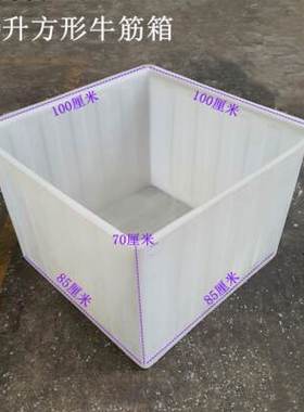 正方形加厚牛筋塑料水箱养鱼长方形大J号方桶水产养殖桶养鱼箱