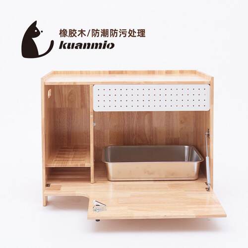实木猫砂盆全封闭隔臭厕所幼猫大号防带砂走廊式防外溅猫咪用品柜