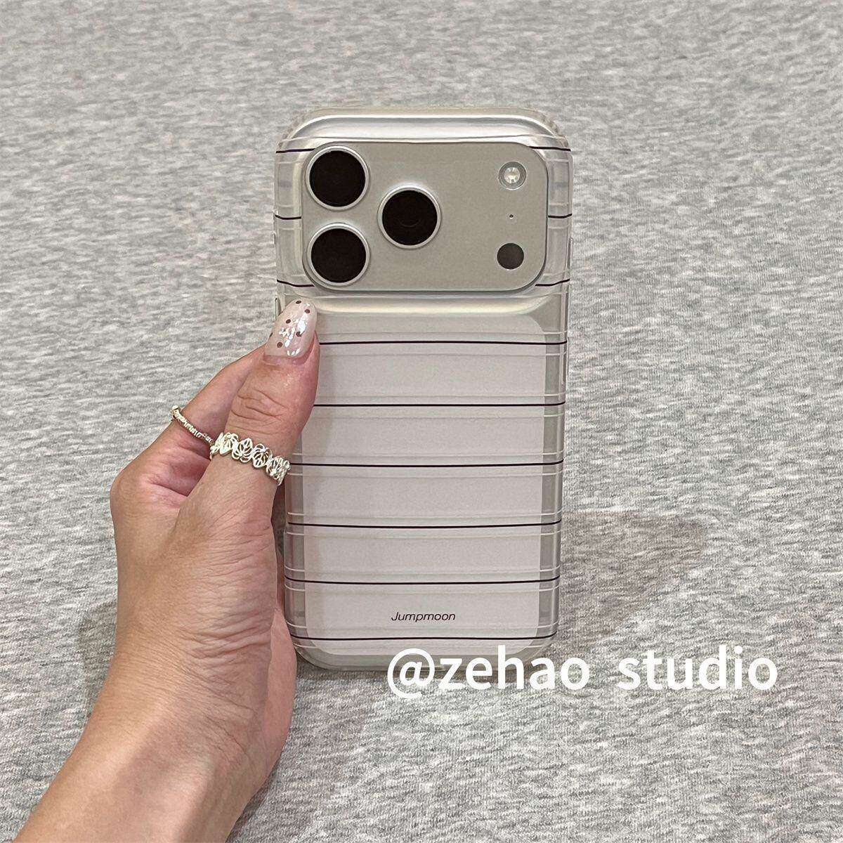 ins简约冷淡风线条适用苹果17手机壳iphone16promax高级感17pro保护壳硅胶15新款防摔全包边纯色磨砂女