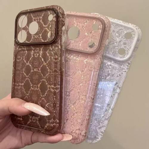 ins风蛇皮纹适用iPhone17ProMax手机壳情侣韩系轻奢苹果16pro新款15PRO女款小众18PROMAX全包18防摔硅胶软壳