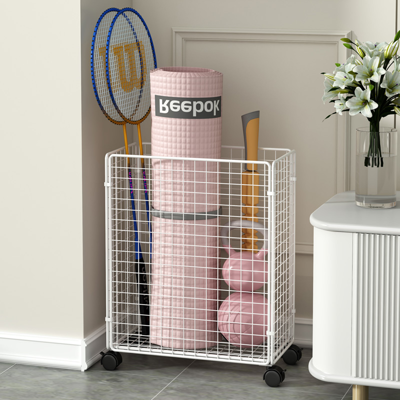 速发瑜伽垫收纳筒健身护具运动器材夹缝折纳筐可收叠家用泡沫轴置