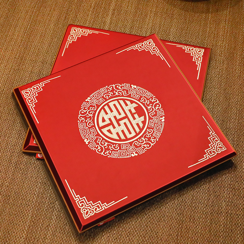 速发新中式结婚跪垫喜垫敬茶磕头垫一对新娘陪嫁坐福垫红色喜字拜