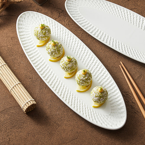 速发优格餐影之路盘子菜盘家用轻奢店酒旋盘可微波糕点盘陶瓷菜碟