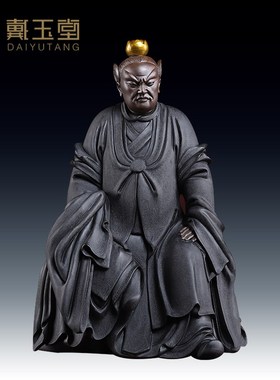 速发陶道摆饰《张瓷陵像张天师神像》中式祖艺家用家居工师