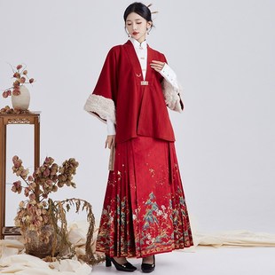 速发可以上班穿的汉服外秋套冬新套式国风马面裙中装成人日常通勤