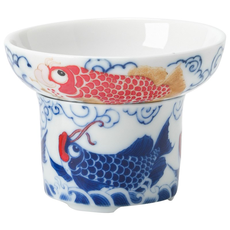 速发极素祥龙纳福茶漏茶滤家用茶隔中式功夫茶具零配件陶瓷泡茶滤
