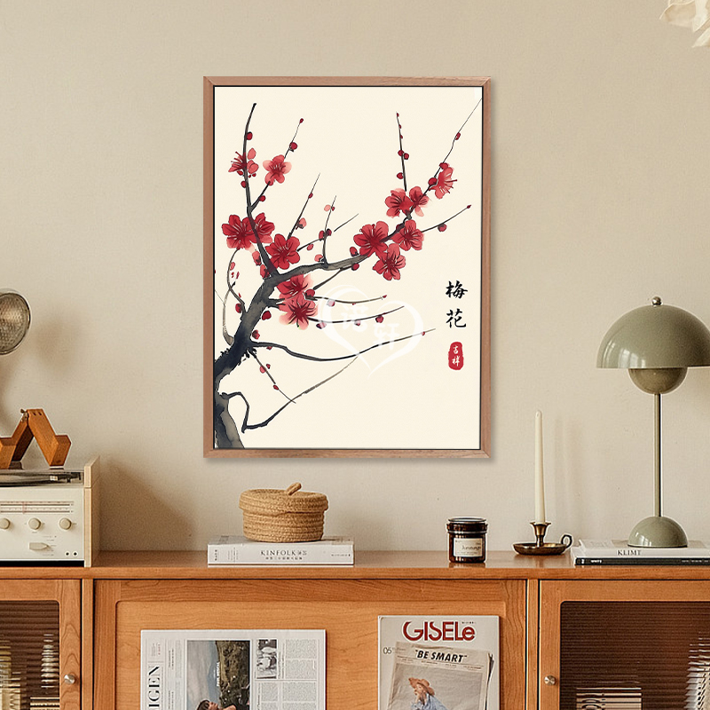 新中式国风十二花神数字q油画diy手工涂色丙烯油画 玄关客厅装饰图片
