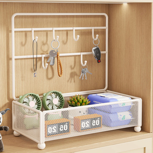 速发玄关收纳上装饰摆件门户入口鞋柜置物架桌面整理神器桌盒托盘