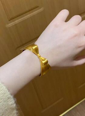 小红书同款暴富蝴蝶手镯金蝶闪闪时尚百搭气质手环精致流