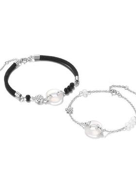 繁花平安扣情侣手链女款男轻奢小众精致新中式手绳毕业礼物手链