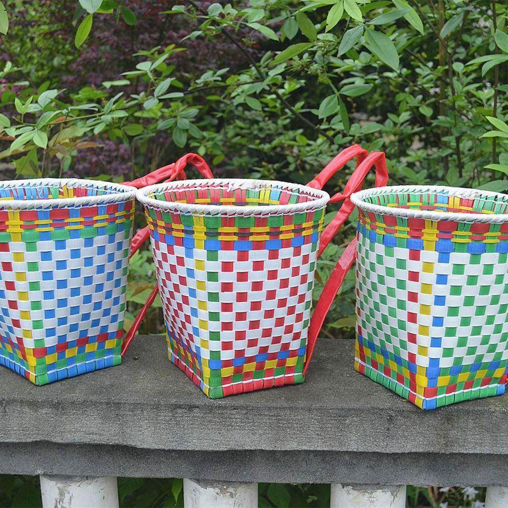 竹编后背娃娃儿童背框宝宝鱼篓竹编装饰背篓背筐小巧手工编织背篓