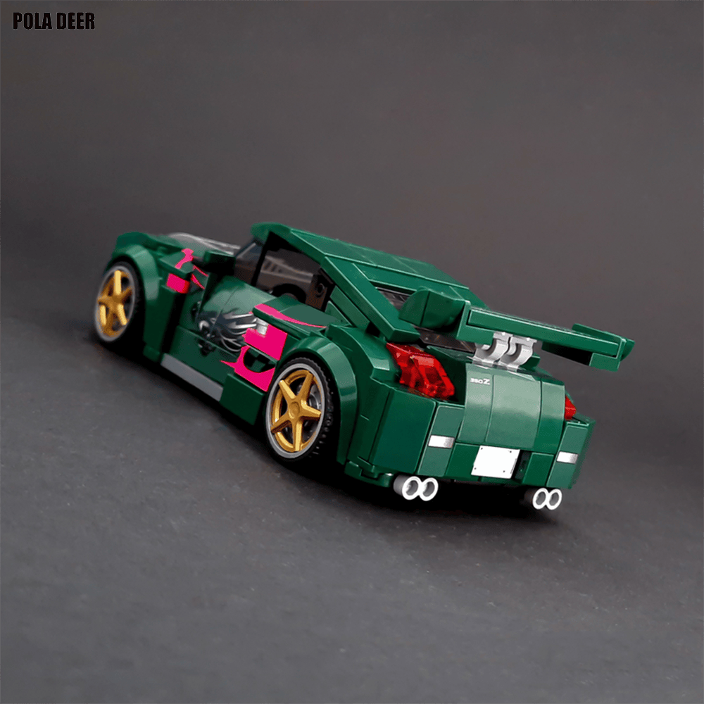 宝乐鹿-国产积木Rachel的Nissan350z极品飞车小颗粒拼装玩具礼物