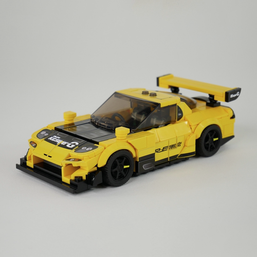 PolaDeer 307颗粒 MOC RX-7 FD RE-Amemiya 国产积木拼装玩具贴纸