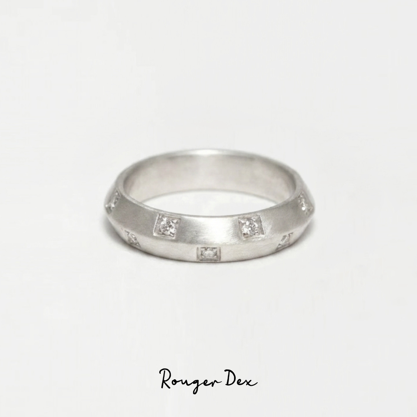 Rouger Dex 原创设计中古风小众戒指简约高级感饰品925银个性礼物