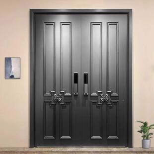法式墅门双开门农IMW村自建房大门防盗门子母别入大门进户户门铸