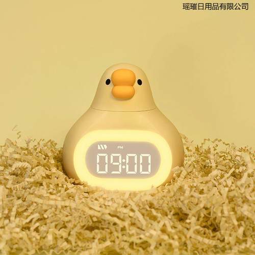 YOB款智能学生电子钟夜灯两用儿童女男孩可充电超大声家用卧闹室