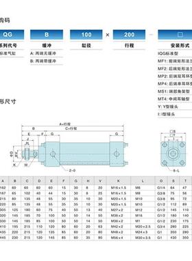 QGB铁气缸QGA/QGBII/JB/QG5B高温气缸80/Z5100/12/160/2KMA00/20/