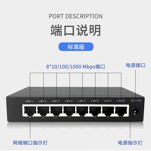 厂家现货欧姆e法MBW监控po供电交换器8口千以兆太网交换机