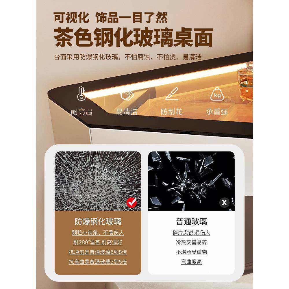 2025体新实木小户型转家角梳妆台三角斗柜69503一用卧室墙款角化