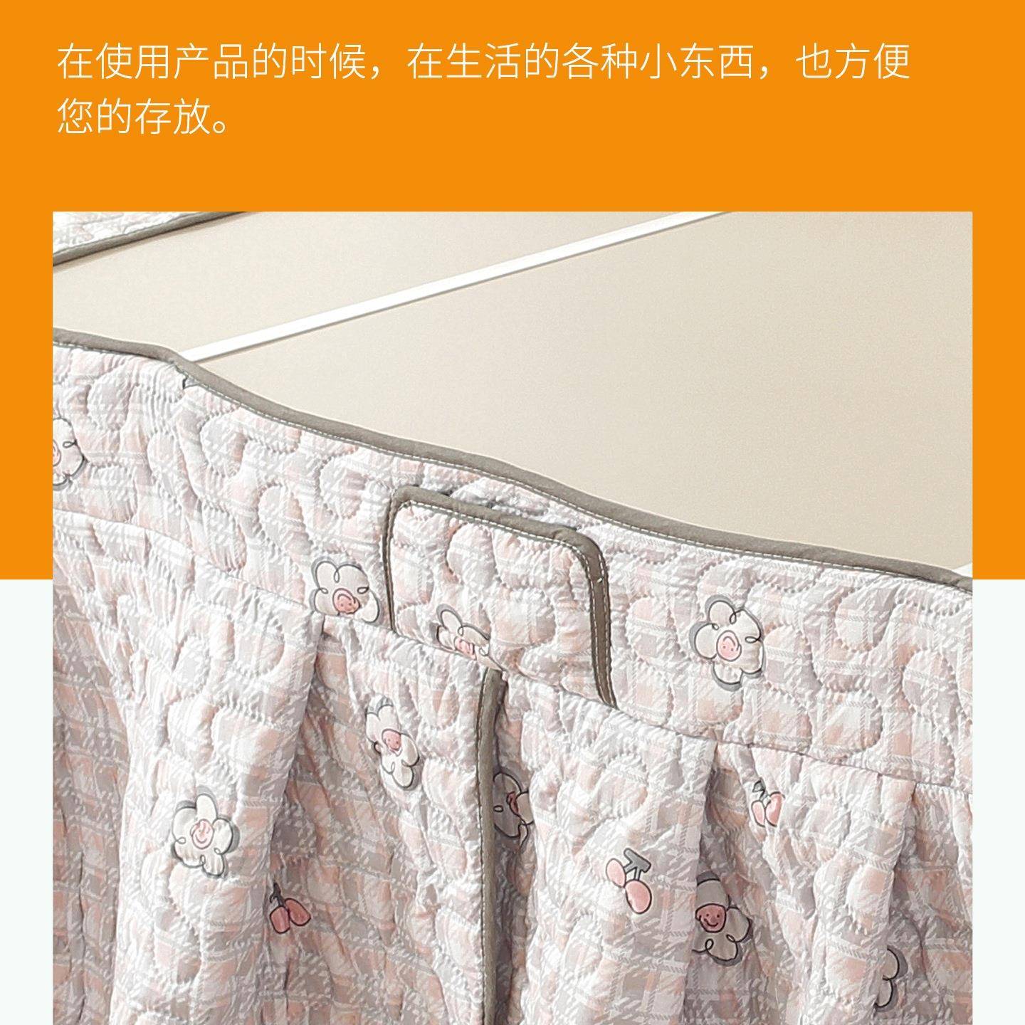新罩款烤火桌套暖桌茶几电炉布罩长方形加绒CCL加厚烤桌火电罩取