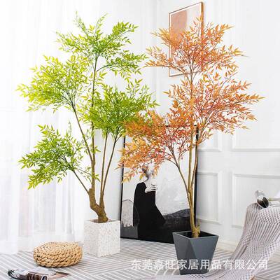 欧式风仿真植物南无品牌/厅天盆竹仿真栽仿生盆绿植景假树造景客