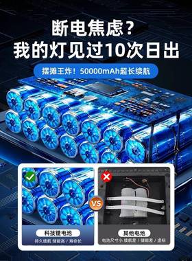 摆摊夜市量灯便携充电LE充44580电灯超照长续航大容摆摊应急充D电