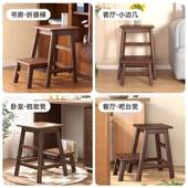 实纯木家用梯凳叠折梯人字梯加厚梯椅凳子FCE两用登楼梯高梯子置