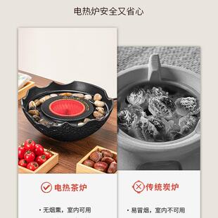 025新款围炉煮茶全陶炉家2用室电内烤火炉器具套烧F9987S89水泡茶