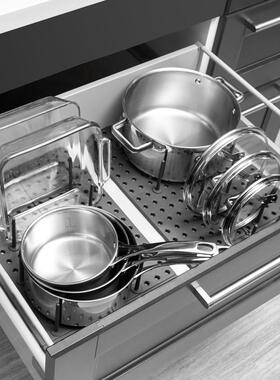 umra抽屉式收碗纳隔板沥水碟架分家用厨b房YQE分格餐具置物架整理