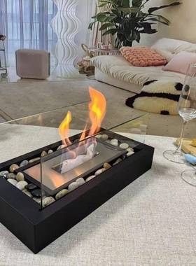 配酒精壁炉桌面壁炉真火火炉件酒桌面精炉厂家100280焰现货真火壁