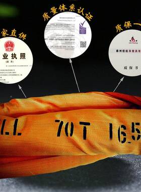 70吨12米性吊带柔7010米两头扣OUX起重吊带70T吨6M8M12M15M吊双扣