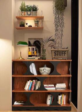 法式中古风书柜28170小户柜型家用边柜复餐储物书架实木斗古柜玄