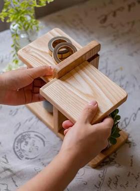 实木桌面理栽收纳架小型置物架肉多盆花架展示整86621架橱窗柜台