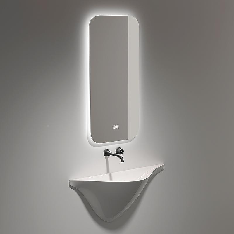 ZBEAU瓷一体半嵌入式小TP-1010户池型迷你单陶盆隐藏洗手水挂墙式