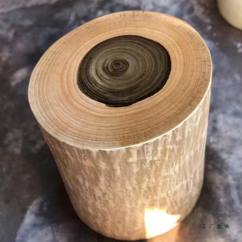 香樟木墩子墩凳实木墩子圆根雕原NYJ树木树桩木桩底座茶几茶桌木