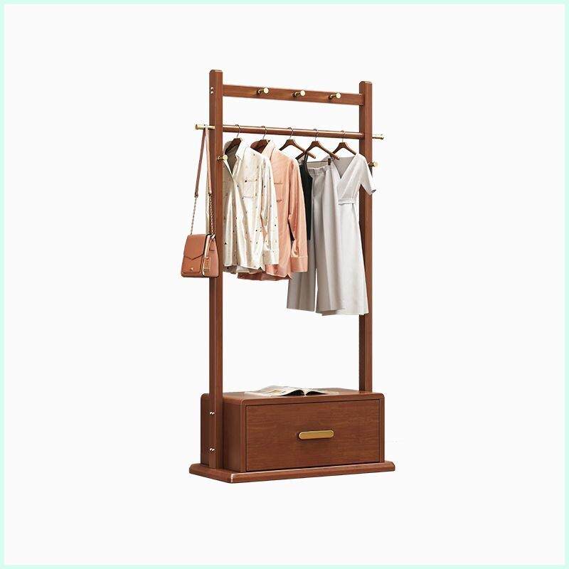 T苐3一体实木衣衣帽落无品牌/架卧室挂架抽置物架收纳现代简约地